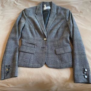 Calvin Klein Women’s Suit Jacket - Blown Plaid, Size 2P